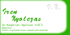 iren nyolczas business card